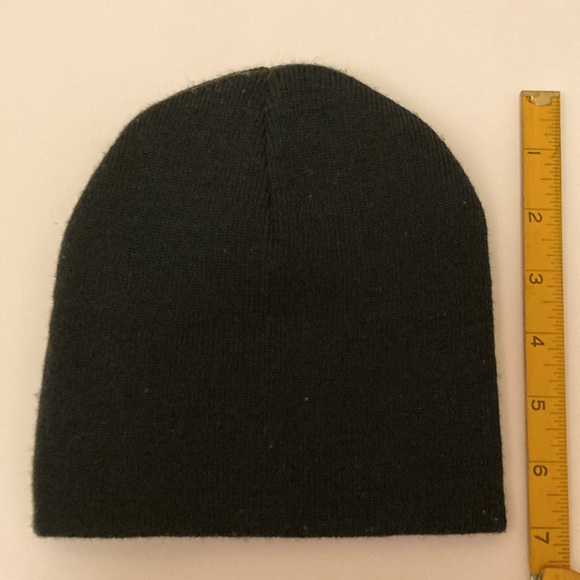 Unisex Black Acrylic Knit Hat with single
embroidered snowflake - Picture 2 of 6